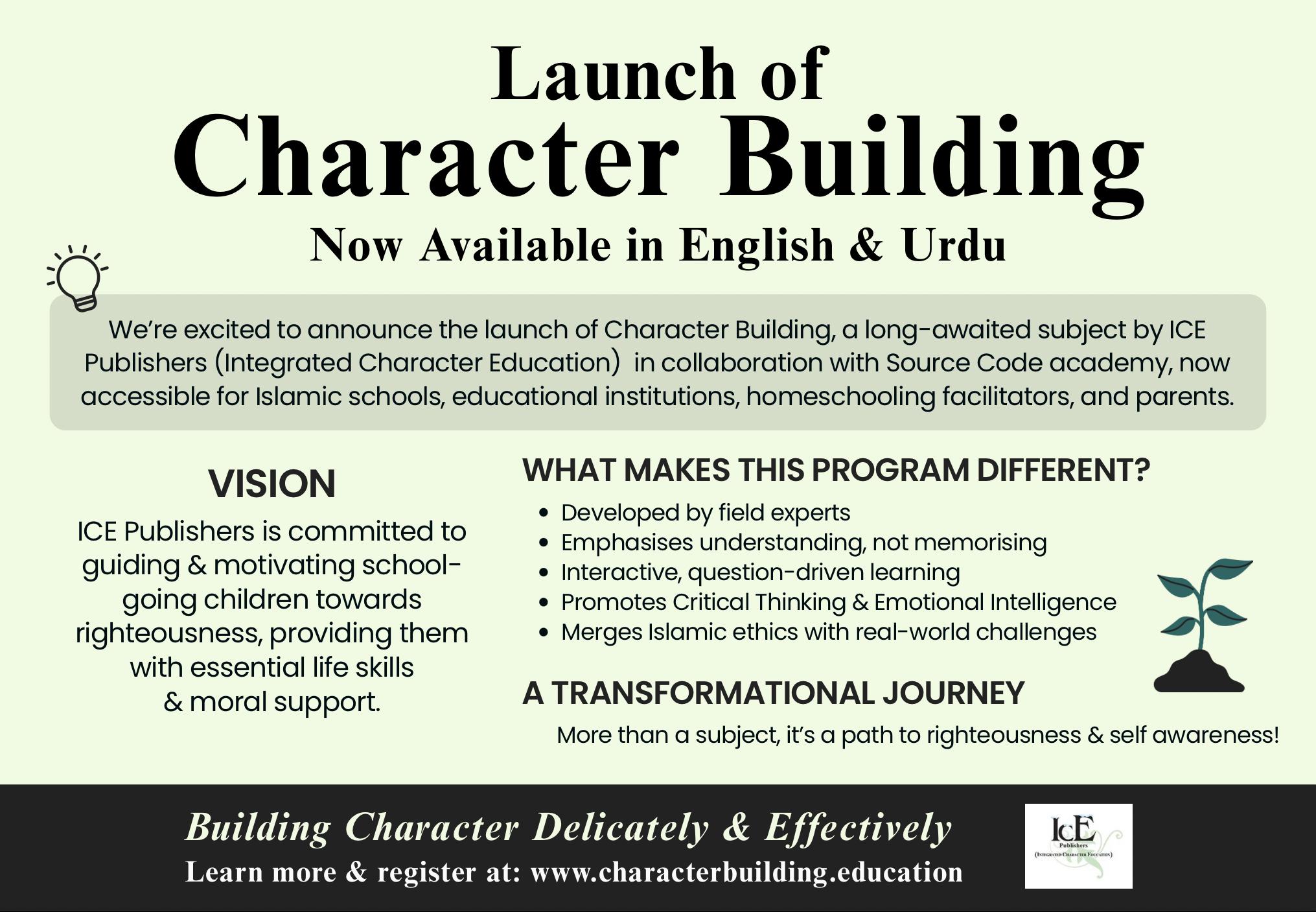 Launch of Character Building